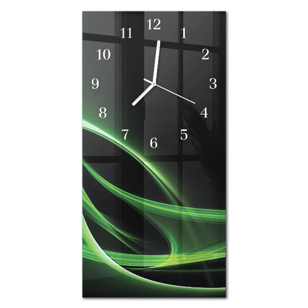 Glass wall clock vertical Abstraction