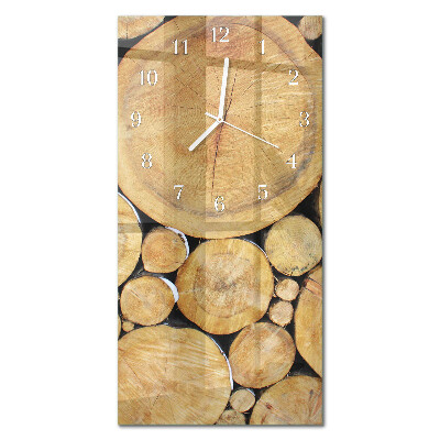 Modern vertical wall clock Wood