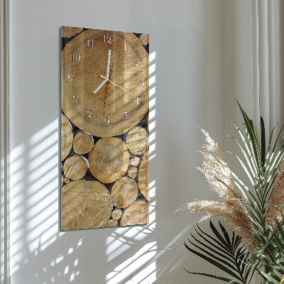 Modern vertical wall clock Wood