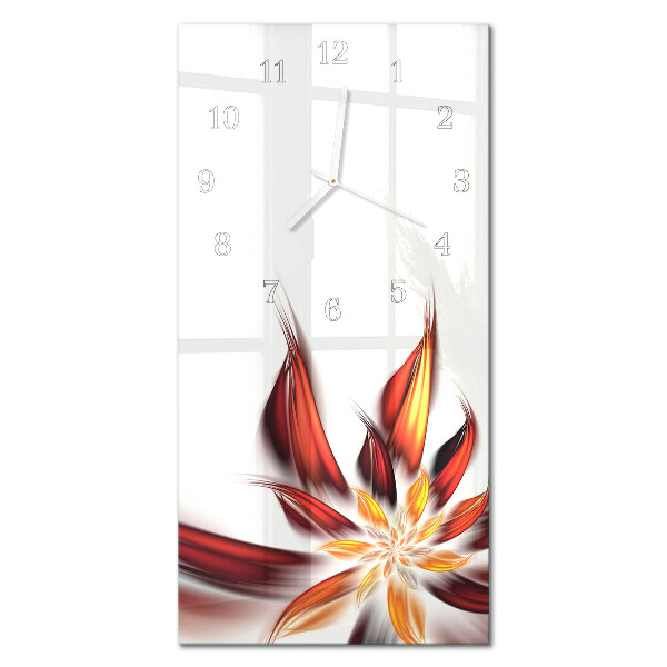 Vertical wall clock Flower