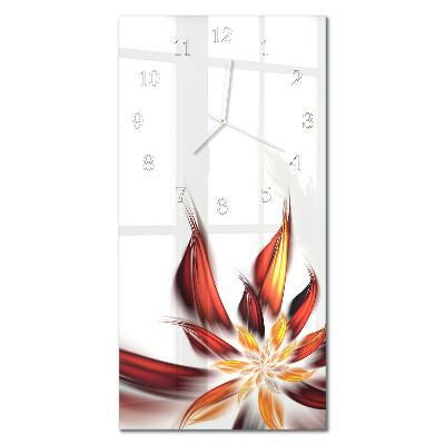 Vertical wall clock Flower
