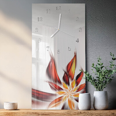 Vertical wall clock Flower