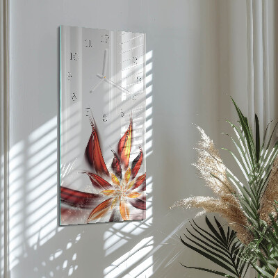 Vertical wall clock Flower