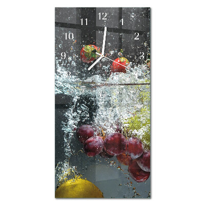 Modern vertical wall clock Fruit