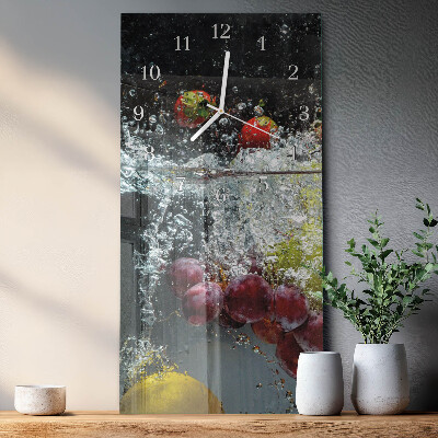 Modern vertical wall clock Fruit