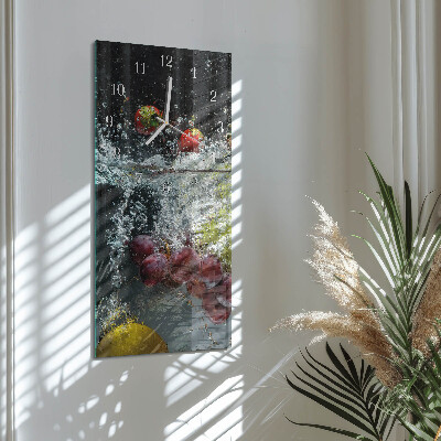 Modern vertical wall clock Fruit