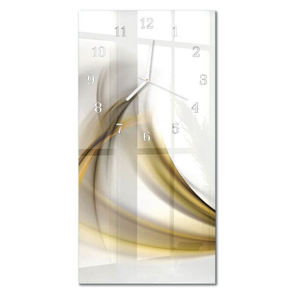 Glass wall clock vertical Pattern
