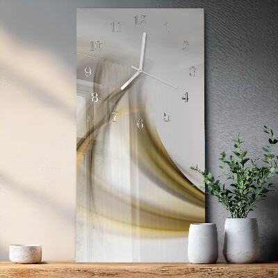 Glass wall clock vertical Pattern