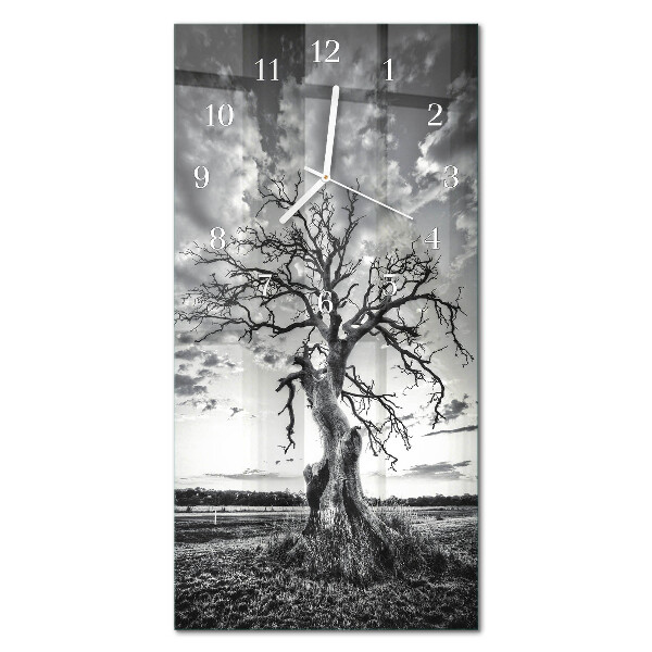 Vertical rectangular wall clock Tree