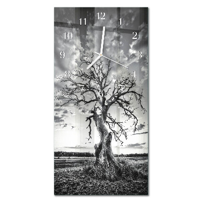Vertical rectangular wall clock Tree