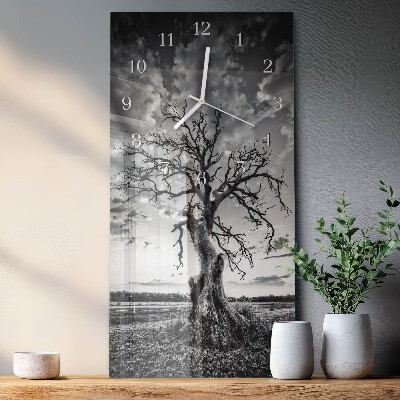 Vertical rectangular wall clock Tree