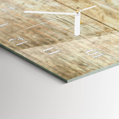 Vertical wall clock Wood with coffee beans