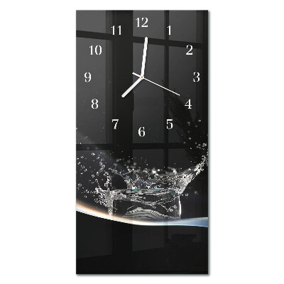 Modern vertical wall clock Water