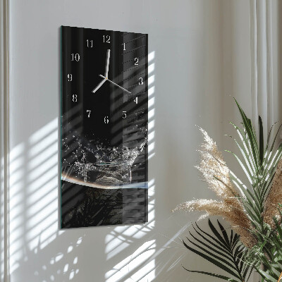 Modern vertical wall clock Water