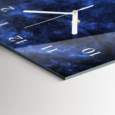 Glass wall clock vertical Cosmos