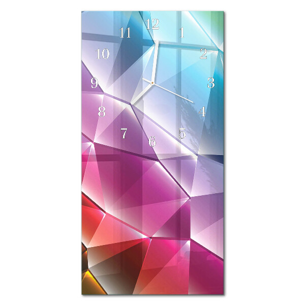 Glass clock vertical 3D pattern