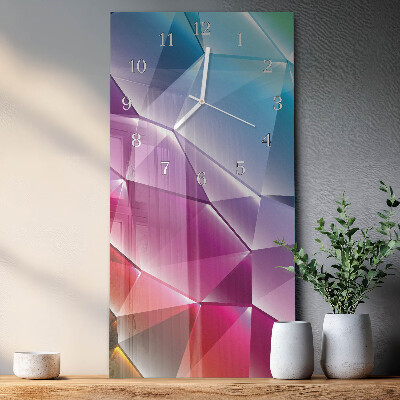 Glass clock vertical 3D pattern