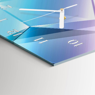 Glass clock vertical 3D pattern
