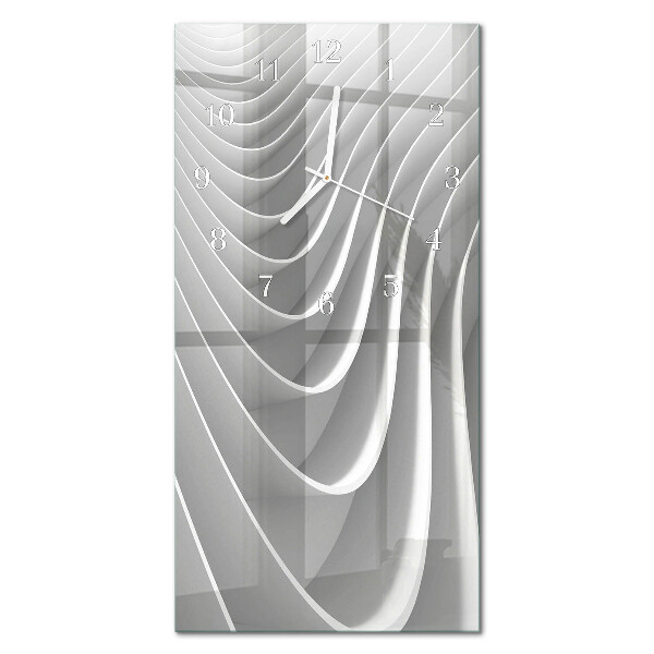 Glass wall clock vertical Abstraction