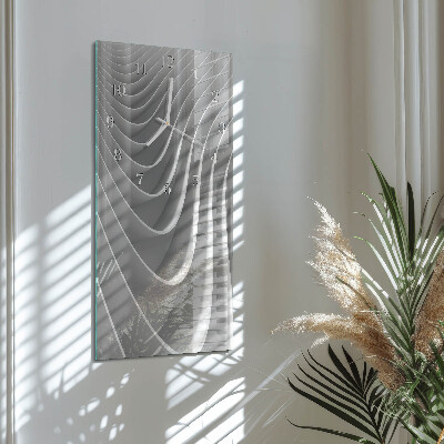 Glass wall clock vertical Abstraction