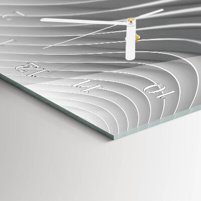 Glass wall clock vertical Abstraction