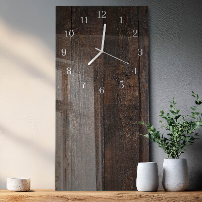 Modern vertical wall clock Wood