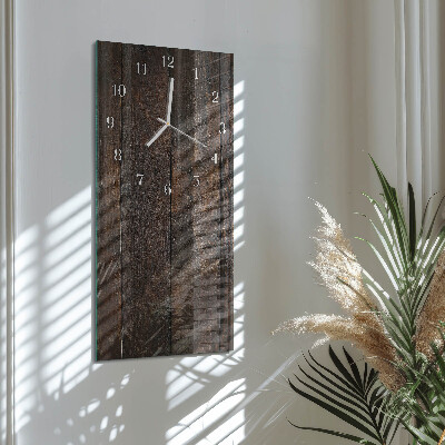 Modern vertical wall clock Wood
