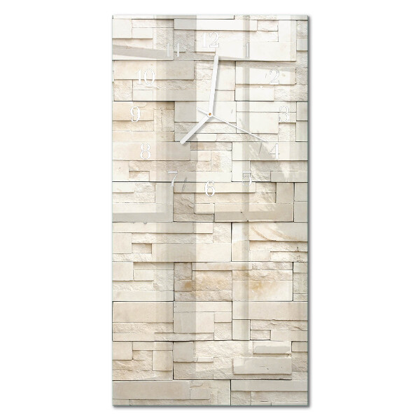 Modern vertical wall clock Stone wall
