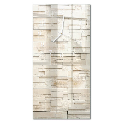Modern vertical wall clock Stone wall