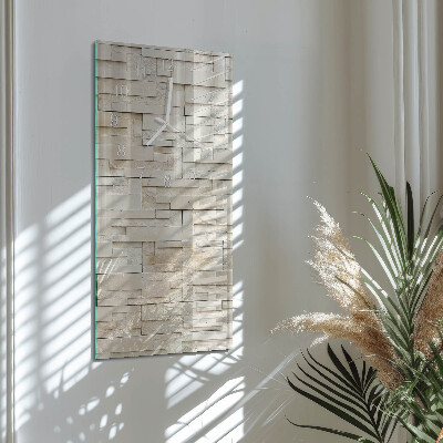 Modern vertical wall clock Stone wall