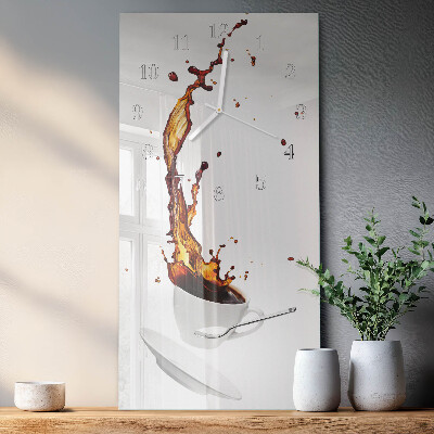 Vertical wall clock Coffee