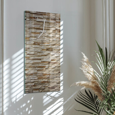 Glass wall clock vertical Clinker