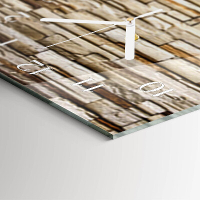 Glass wall clock vertical Clinker