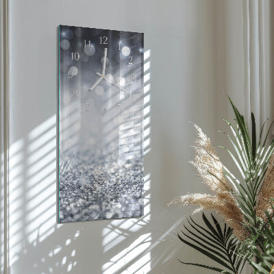 Glass wall clock vertical Brocade