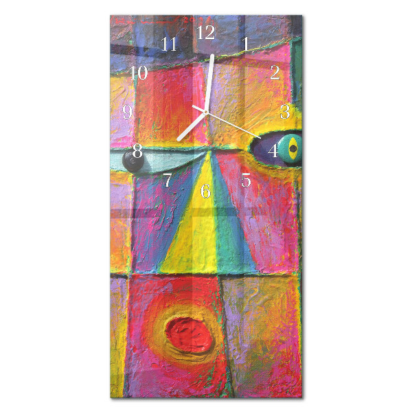 Glass clock vertical Piece