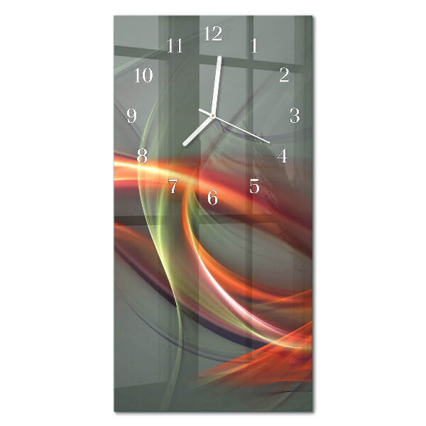 Glass wall clock vertical Pattern