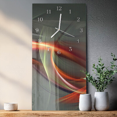 Glass wall clock vertical Pattern