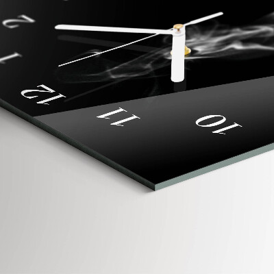 Vertical rectangular wall clock A cup of coffee