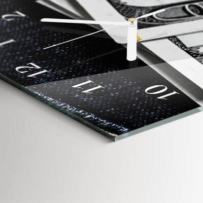 Modern vertical wall clock Banknotes