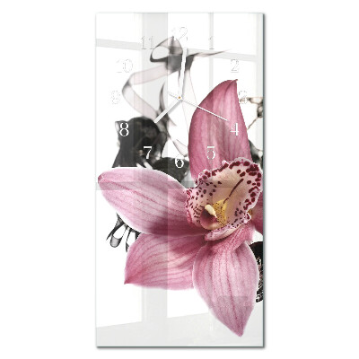 Vertical wall clock Orchid