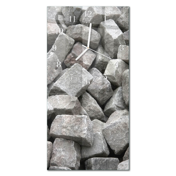 Vertical rectangular wall clock Stones