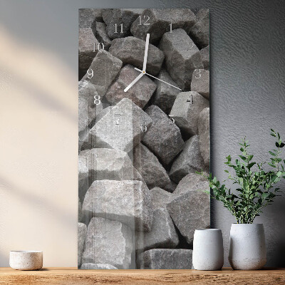 Vertical rectangular wall clock Stones