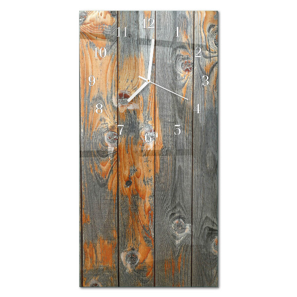 Glass wall clock vertical Board