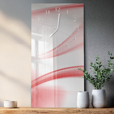 Vertical rectangular wall clock Abstract art