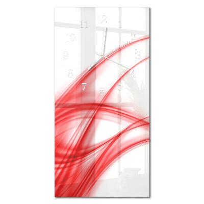 Glass wall clock vertical Abstract art