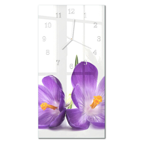 Modern vertical wall clock Flower