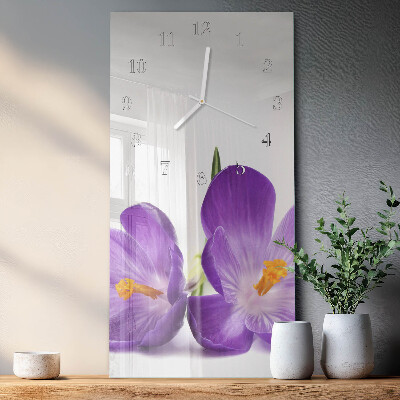 Modern vertical wall clock Flower
