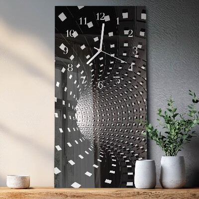 Vertical rectangular wall clock Tunnel