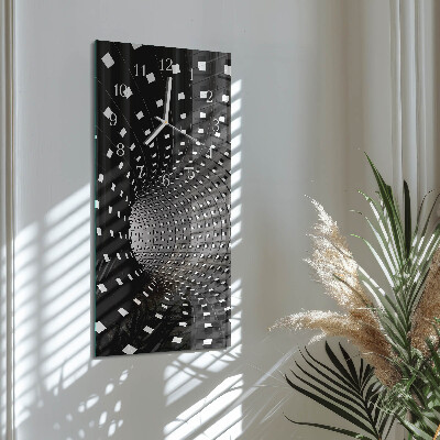 Vertical rectangular wall clock Tunnel