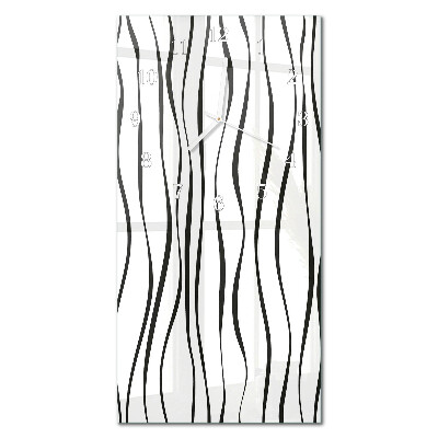Vertical rectangular wall clock Stripes